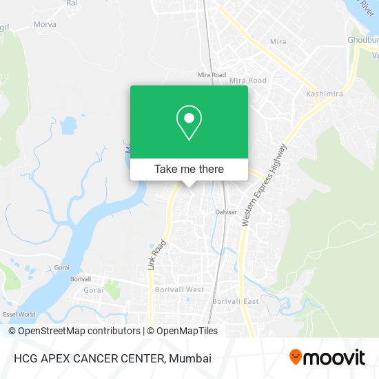 HCG APEX CANCER CENTER map