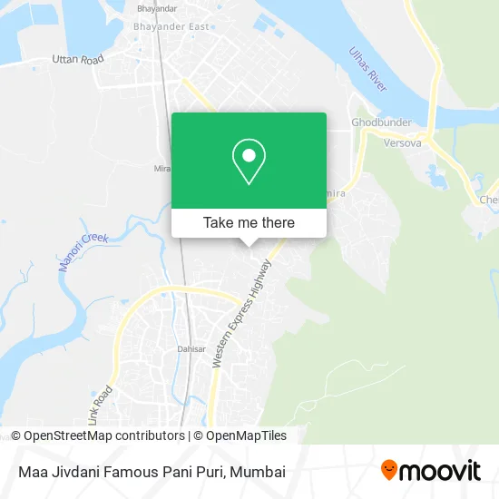 Maa Jivdani Famous Pani Puri map