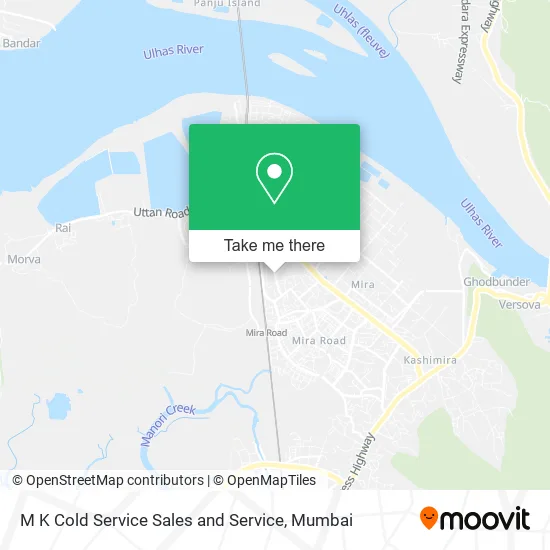 M K Cold Service Sales and Service map