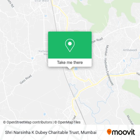 Shri Narsinha K Dubey Charitable Trust map