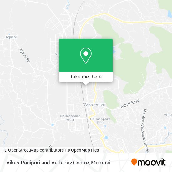 Vikas Panipuri and Vadapav Centre map