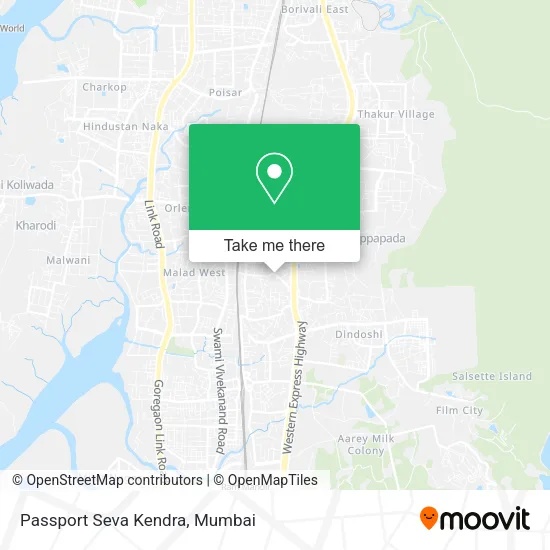 Passport Seva Kendra map