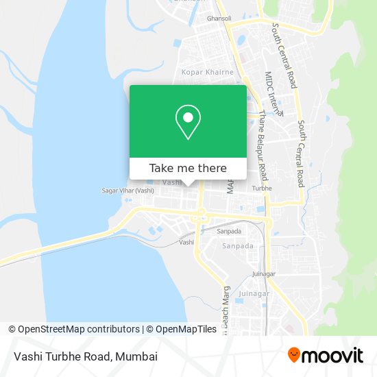 Vashi Turbhe Road map