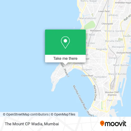 The Mount CP Wadia map