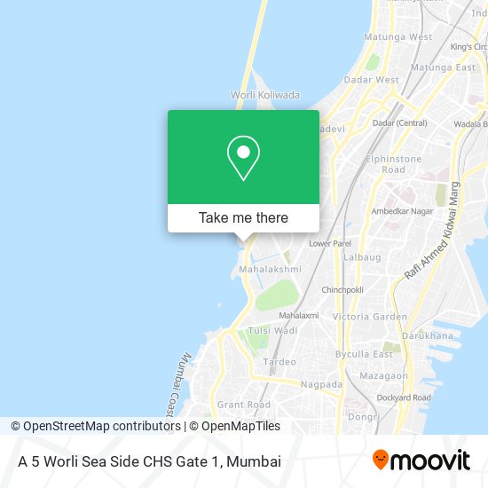 A 5 Worli Sea Side CHS Gate 1 map