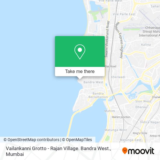 Vailankanni Grotto - Rajan Village. Bandra West. map