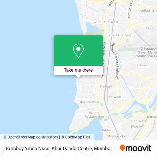 Bombay Ymca Nscci Khar Danda Centre map