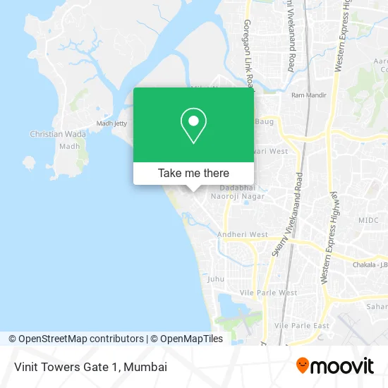 Vinit Towers Gate 1 map