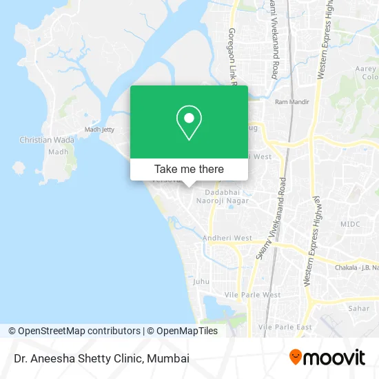 Dr. Aneesha Shetty Clinic map