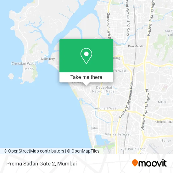 Prema Sadan Gate 2 map