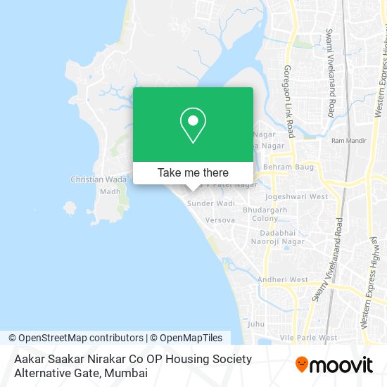 Aakar Saakar Nirakar Co OP Housing Society Alternative Gate map