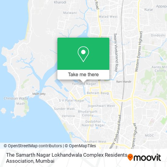 The Samarth Nagar Lokhandwala Complex Residents Association map