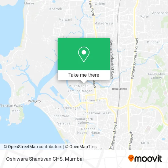 Oshiwara Shantivan CHS map