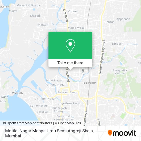 Motilal Nagar Manpa Urdu Semi Angreji Shala map