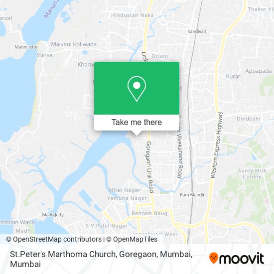 St.Peter's Marthoma Church, Goregaon, Mumbai map