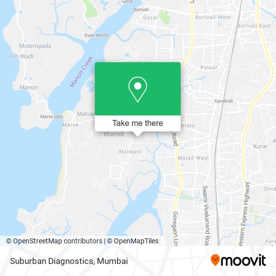 Suburban Diagnostics map