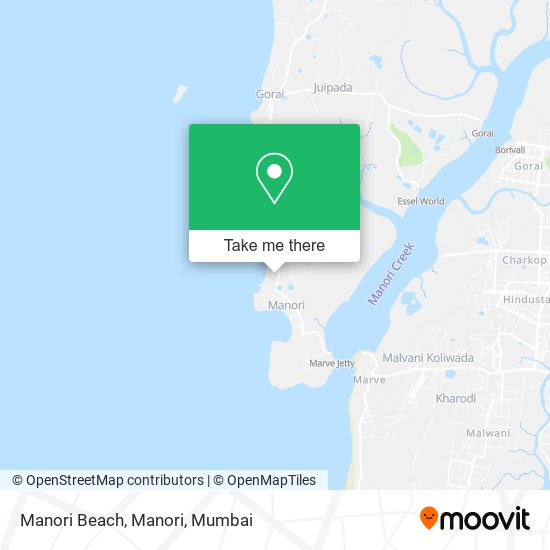 Manori Beach, Manori map