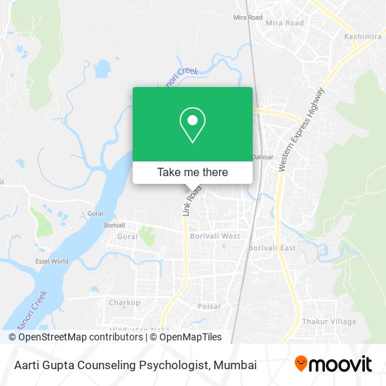 Aarti Gupta Counseling Psychologist map