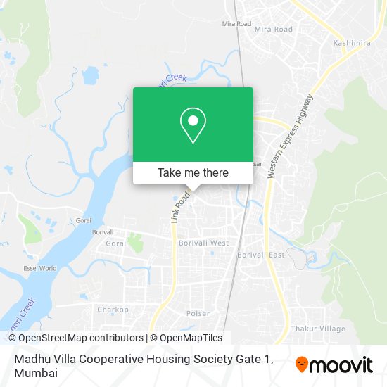 Madhu Villa Cooperative Housing Society Gate 1 map