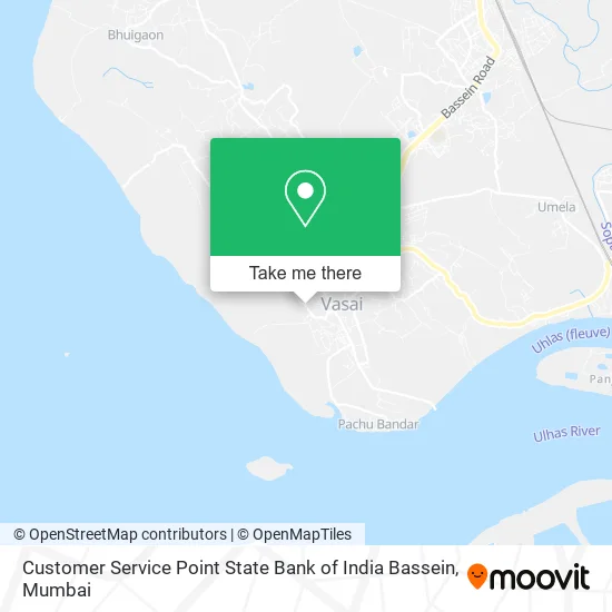 Customer Service Point State Bank of India Bassein map