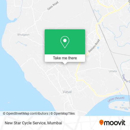 New Star Cycle Service map