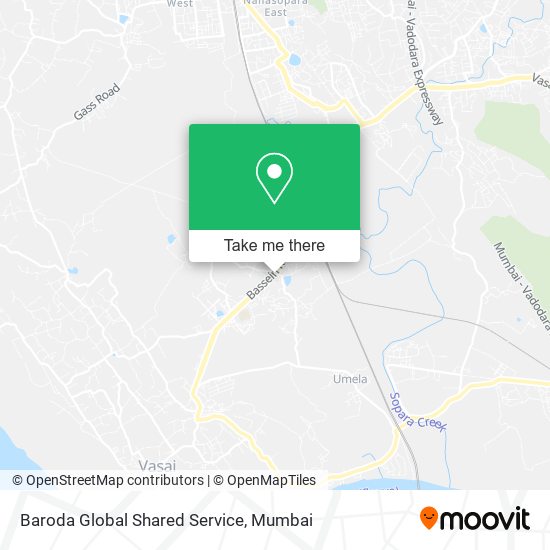 Baroda Global Shared Service map