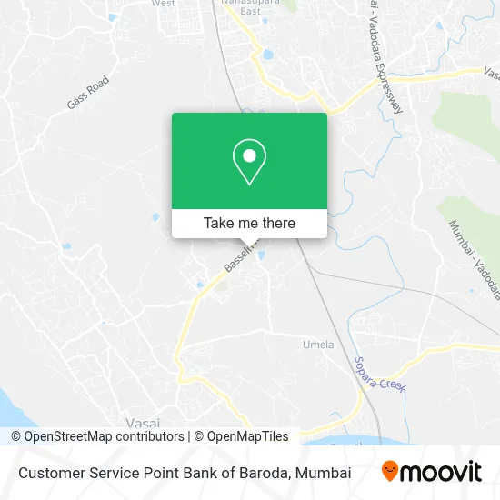 Customer Service Point Bank of Baroda map