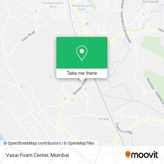 Vasai Foam Center map