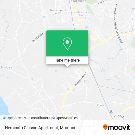Neminath Classic Apartment map
