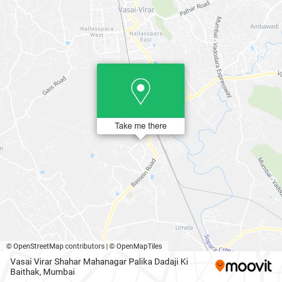 Vasai Virar Shahar Mahanagar Palika Dadaji Ki Baithak map