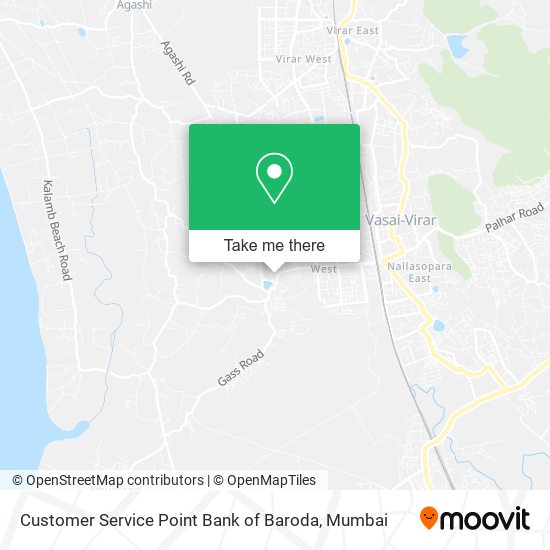 Customer Service Point Bank of Baroda map