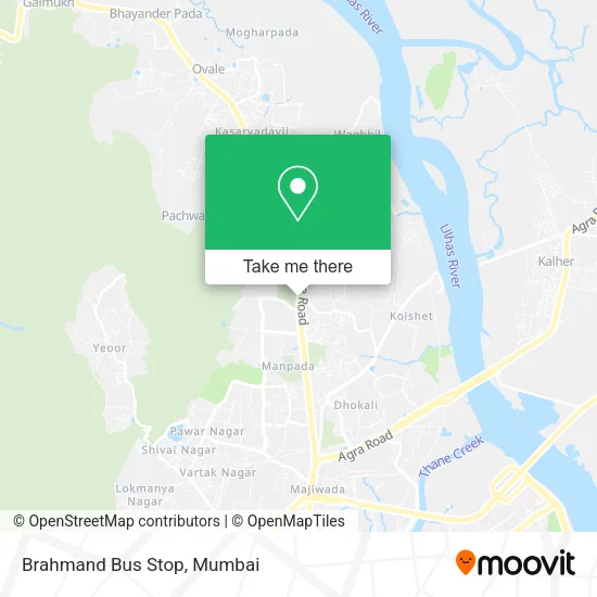 Brahmand Bus Stop map