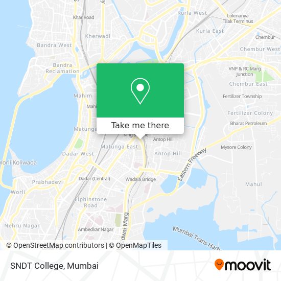 SNDT College map