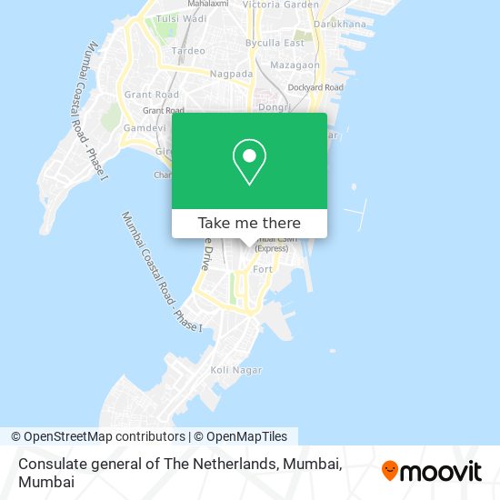 Consulate general of The Netherlands, Mumbai map