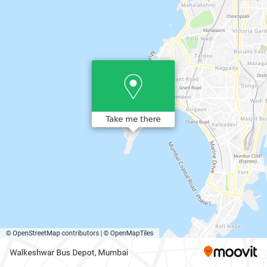 Walkeshwar Bus Depot map