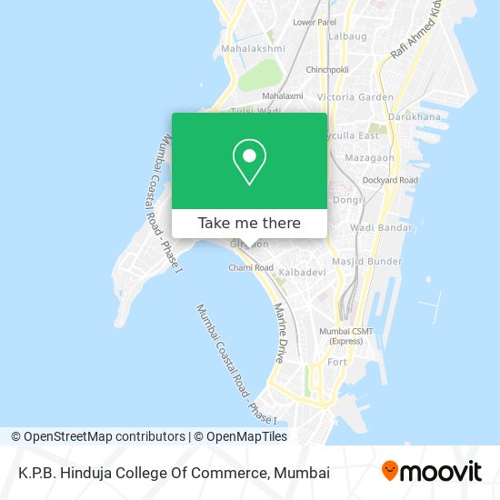 K.P.B. Hinduja College Of Commerce map