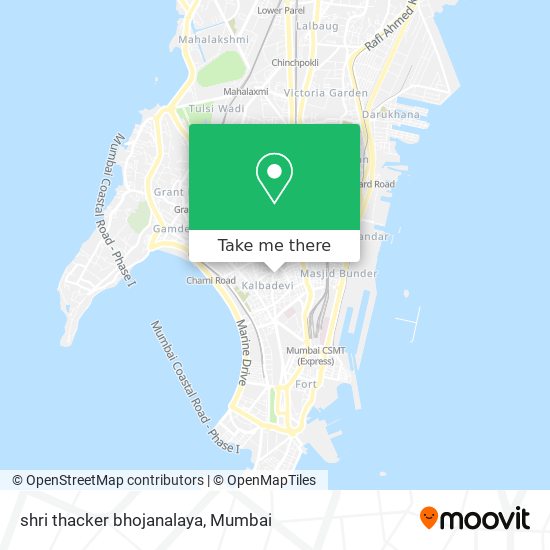 shri thacker bhojanalaya map