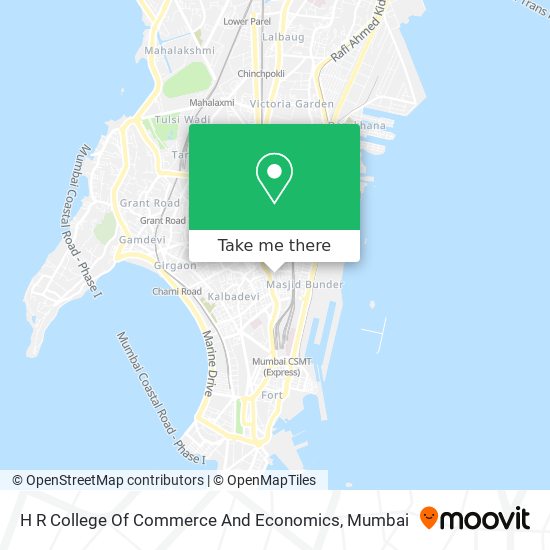 H R College Of Commerce And Economics map