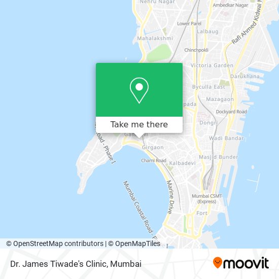 Dr. James Tiwade's Clinic map