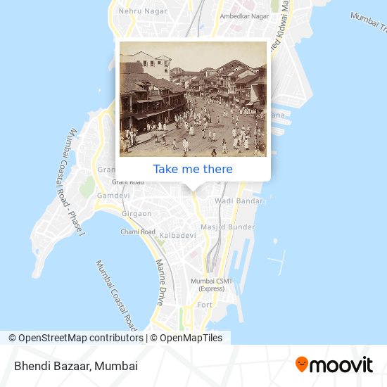 Bhendi Bazaar map