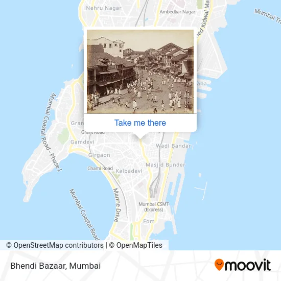 Bhendi Bazaar map