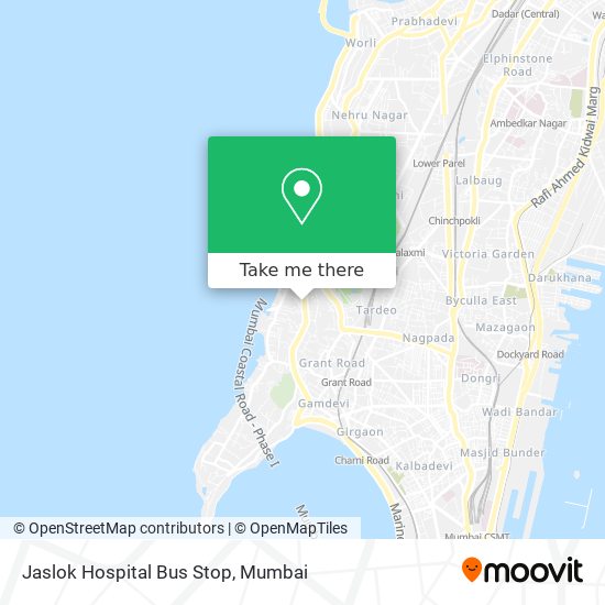 Jaslok Hospital Bus Stop map