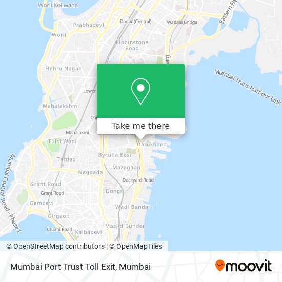 Mumbai Port Trust Toll Exit map