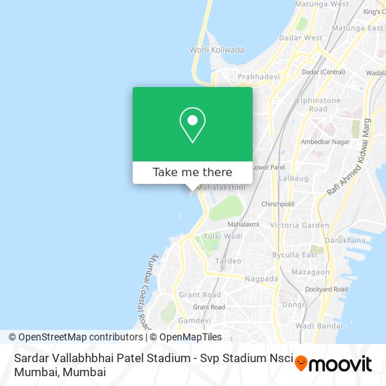 Sardar Vallabhbhai Patel Stadium - Svp Stadium Nsci Mumbai map