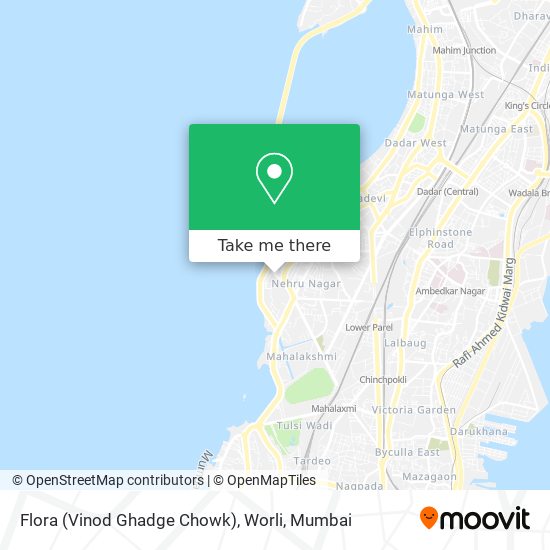 Flora (Vinod Ghadge Chowk), Worli map