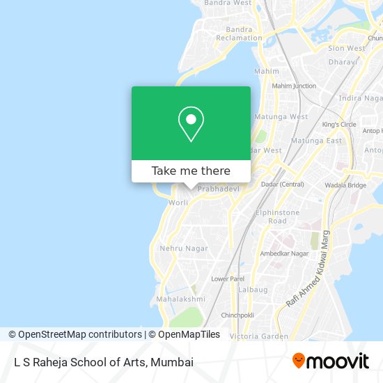 L S Raheja School of Arts map