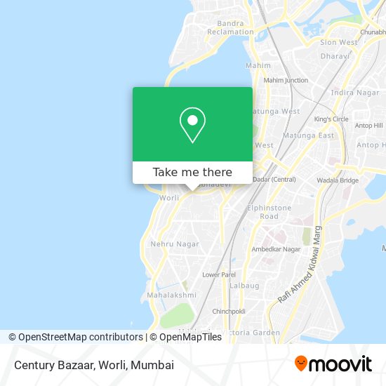 Century Bazaar, Worli map