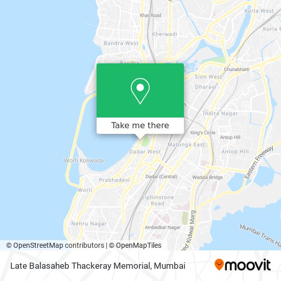 Late Balasaheb Thackeray Memorial map