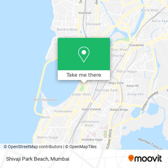 Shivaji Park Beach map