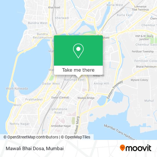 Mawali Bhai Dosa map